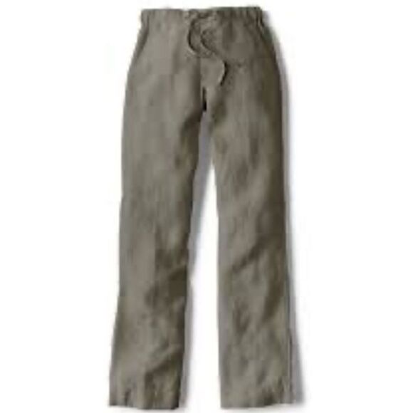 Orvis army, green linen drawstring pants, size extra large, new without tags - Picture 2 of 10